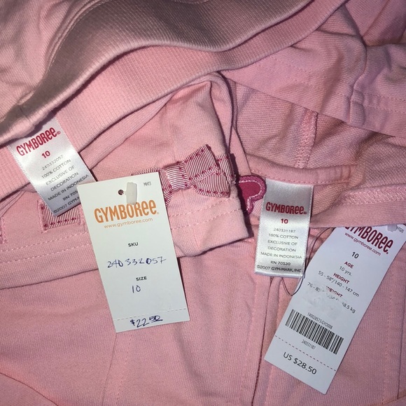 Gymboree Pink Heart Hoodie Zip Up Cotton Jacket Sweater Cotton Pants Set Size 10 - Picture 12 of 12